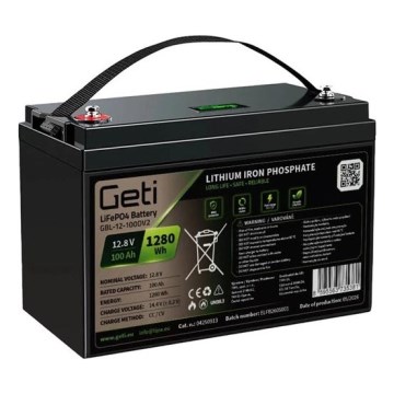 Akku mit Display LiFePO4 12,8 V / 100 Ah