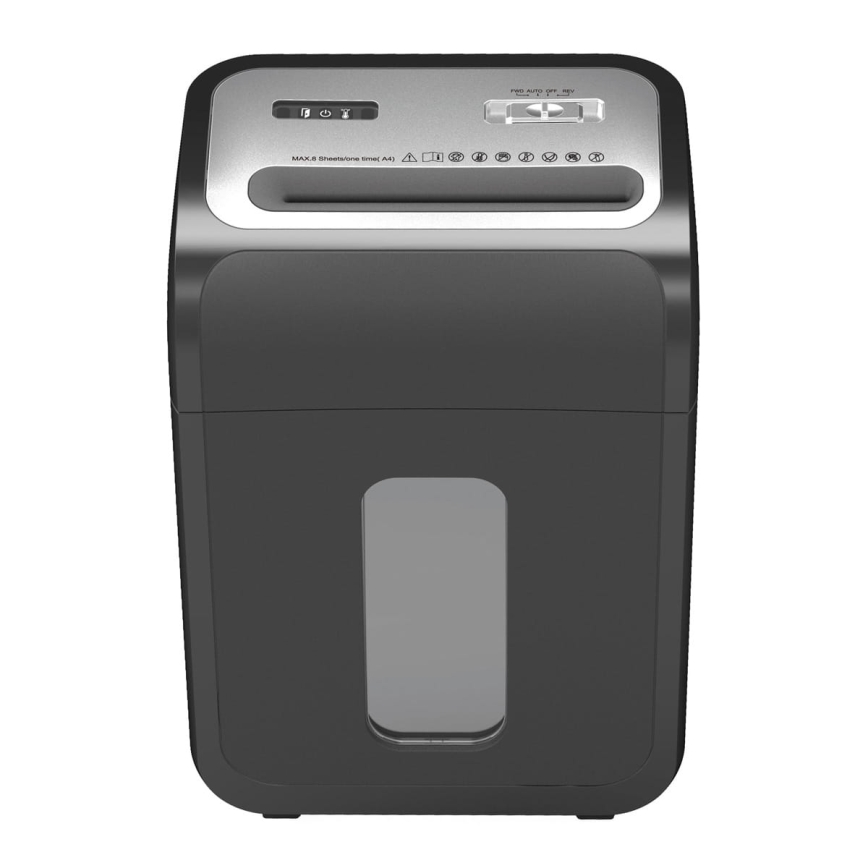 Aktenvernichter für A4, Behältervolumen 22 l, 230 V, schwarz