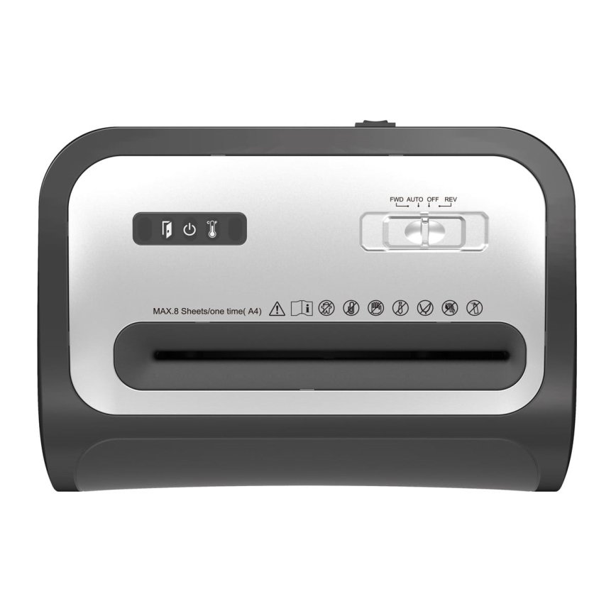 Aktenvernichter für A4, Behältervolumen 22 l, 230 V, schwarz