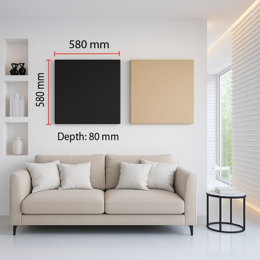 Akustikpaneel SILENCE 58x58 cm beige