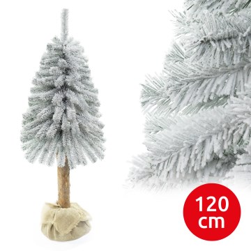 Albero di Natale su tronco NATURAL WITH SNOW 120 cm abete