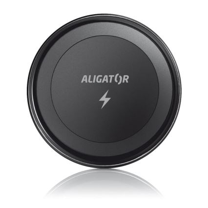 Aligator AMS05BK - Support magnétique de voiture pour téléphone avec charge sans fil Qi 15W compatible MagSafe, noir