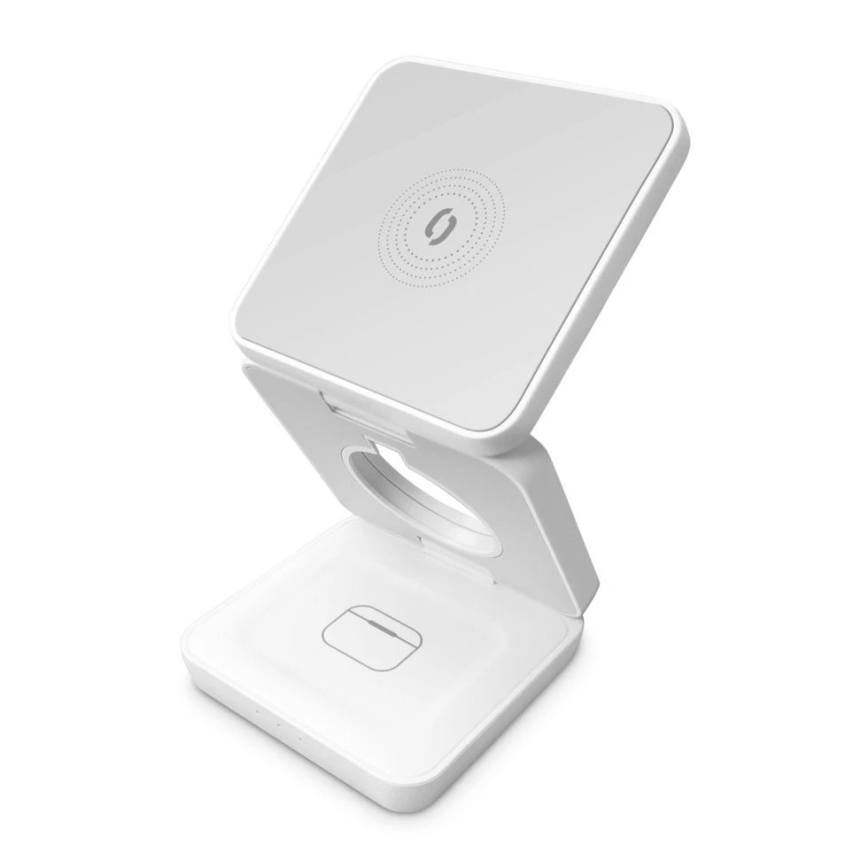 Aligator AMS09WT - Stazione di ricarica wireless MagSafe 3-in-1 15W bianca