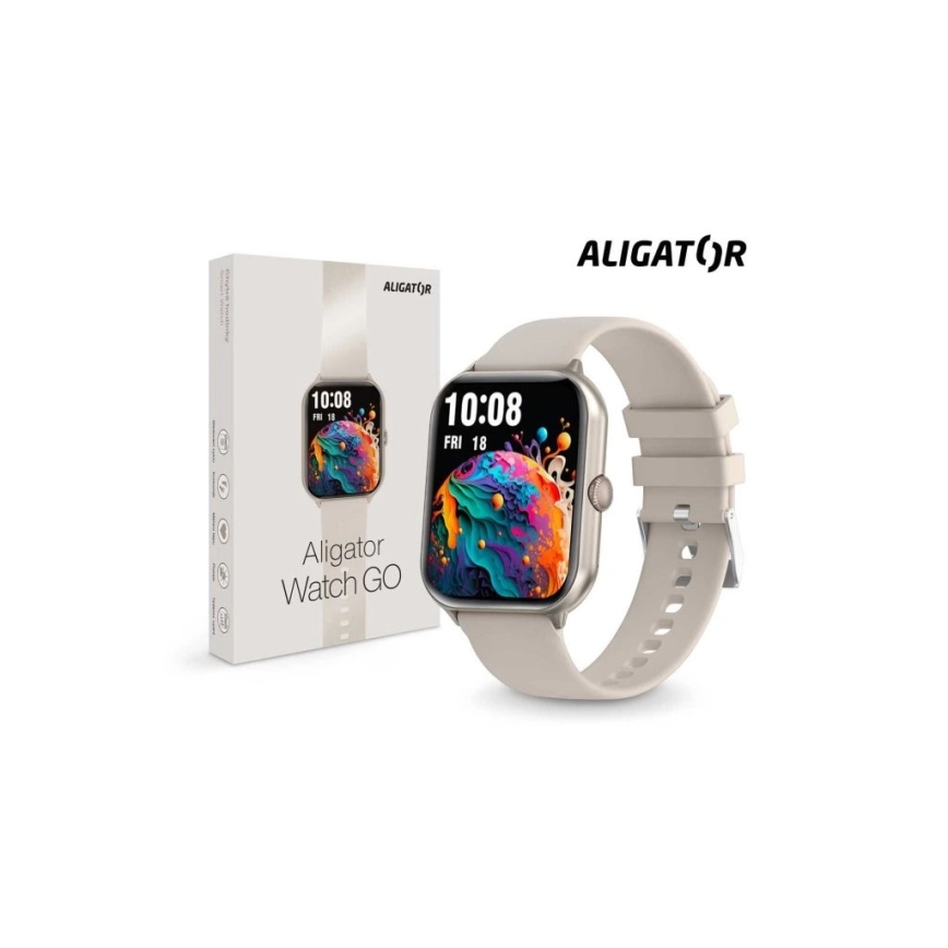 Aligator AW10SR - Smartwatch Watch GO 220 mAh IP67 crema