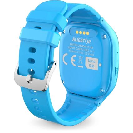 Aligator AW11BE - Smartwatch Watch Junior 2 450 mAh IP67 Wi-Fi blu