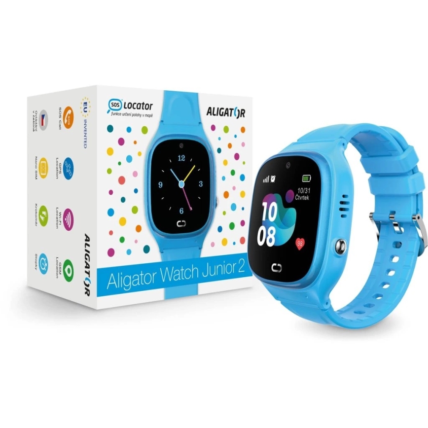 Aligator AW11BE - Smartwatch Watch Junior 2 450 mAh IP67 Wi-Fi blu