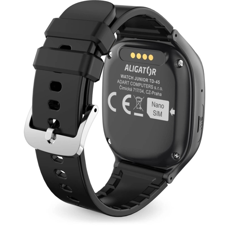 Aligator AW11BK - Kinder-Smartwatch Watch Junior 2, 450 mAh, IP67, Wi-Fi, schwarz