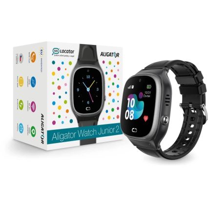 Aligator AW11BK - Smartwatch Watch Junior 2 450 mAh IP67 Wi-Fi nero
