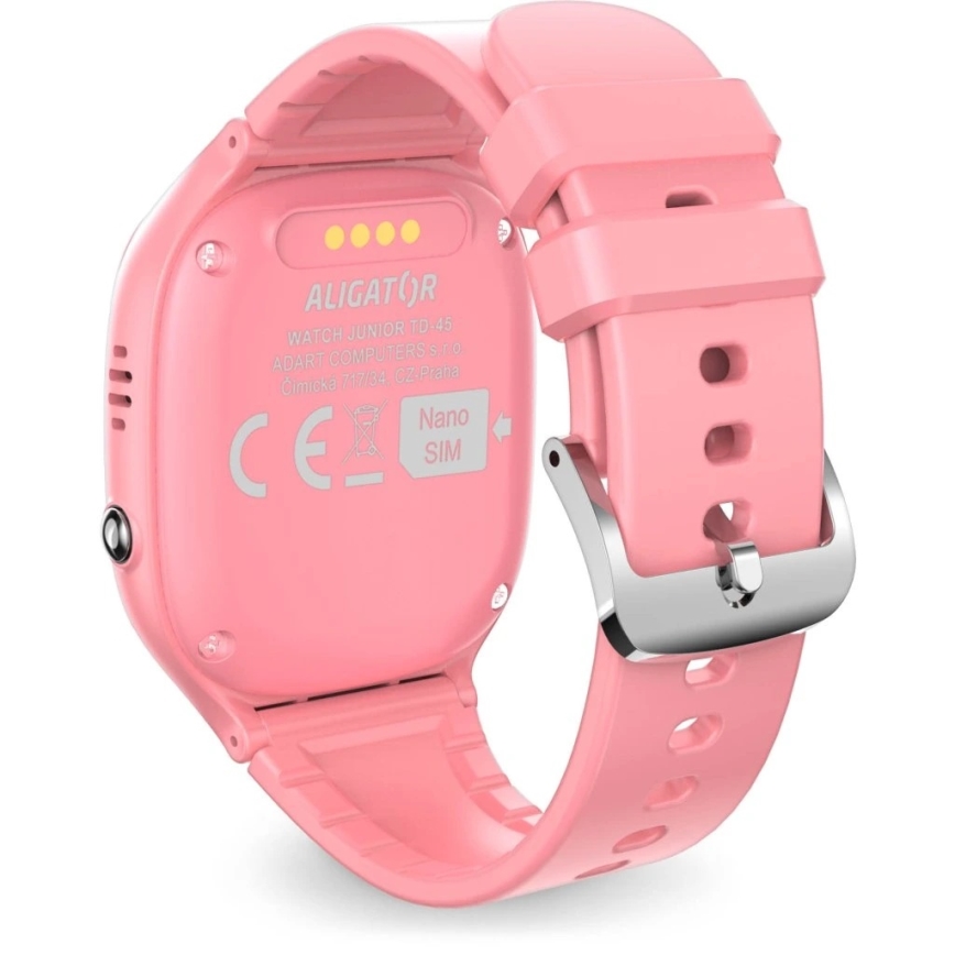 Aligator AW11PK - Montre connectée Watch Junior 2, batterie 450 mAh, certification IP67, Wi‑Fi, rose
