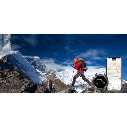 Aligator AW12BK - Smartwatch mit GPS, 500‑mAh‑Akku, IP69K, schwarz