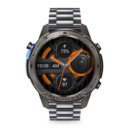 Aligator AW12BK - Smartwatch mit GPS, 500‑mAh‑Akku, IP69K, schwarz