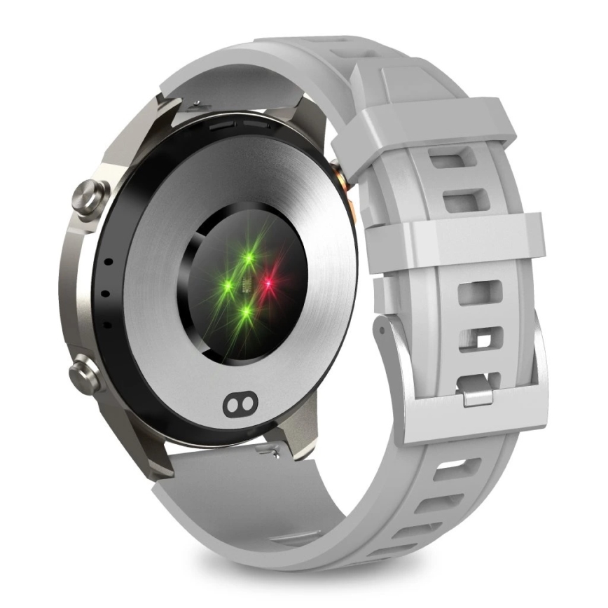 Aligator AW12SR - Smartwatch con GPS, batteria 500 mAh, grado di protezione IP69K, argento