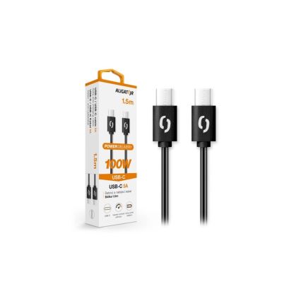 Aligator DATKP46 - cavo USB-C/USB-C 100 W Power Delivery 1,5 m nero