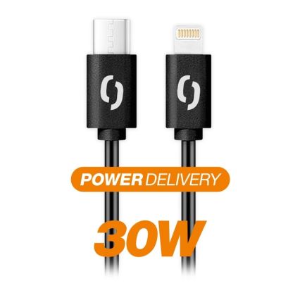 Aligator DATKP60 - cavo USB USB-C / Lightning 30W Power Delivery 2,5m nero