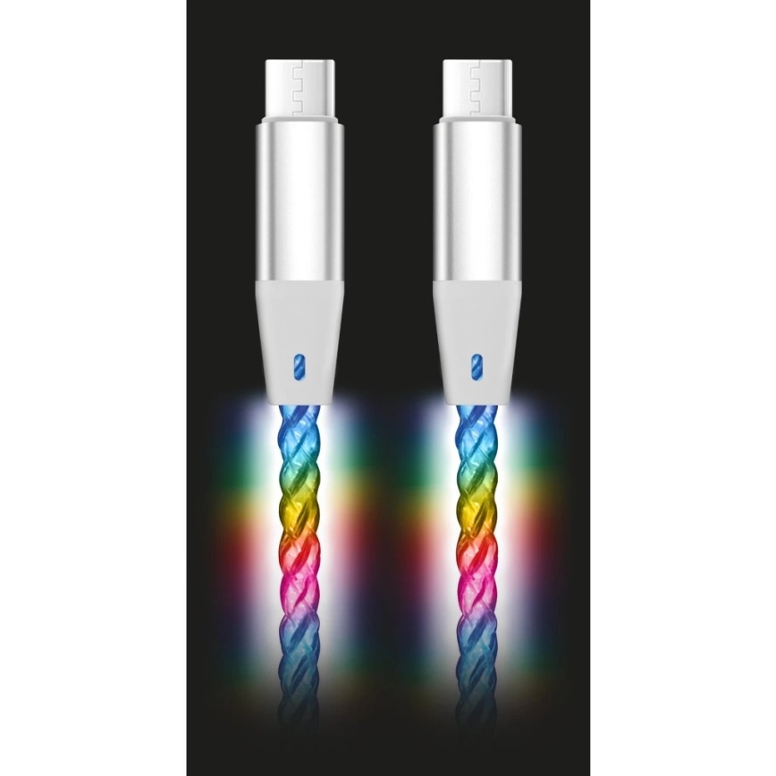 Aligator DATKP64 - Cavo USB USB-C / USB-C con illuminazione LED 65W Power Delivery 0,5m