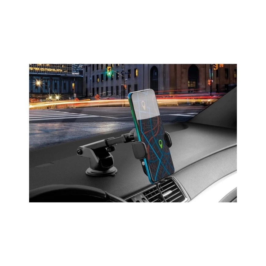 Aligator HAK2 - Selbstschließende Autohalterung für Smartphones mit kabelloser Qi-Ladefunktion 15 W, schwarz