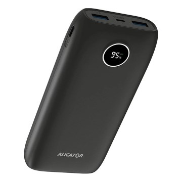 Aligator PBPD20BK - Batterie externe avec écran LCD Power Delivery 20000 mAh/20W/3,7V noire
