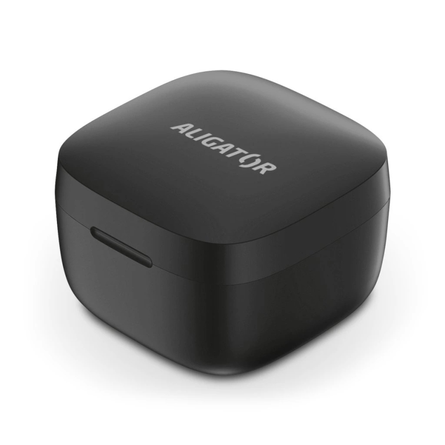 Aligator TWS05 - Auricolari wireless Pods LITE 200 mAh + 2x 30 mAh neri