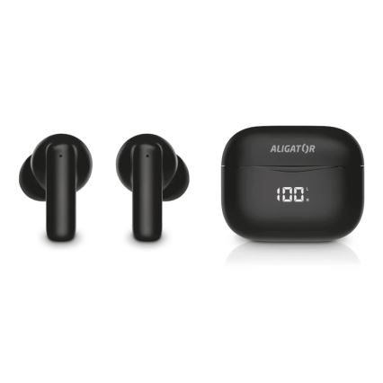 Aligator TWS06 - Auricolari wireless Pods PRO 3 200 mAh + 2x 30 mAh neri