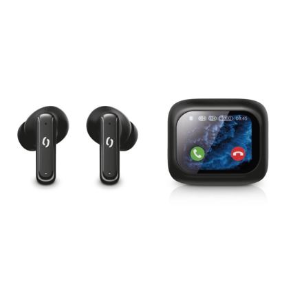Aligator TWS07 - Auricolari wireless Pods con display LCD e ANC, custodia 400 mAh + 2 x 40 mAh, IP30, nero