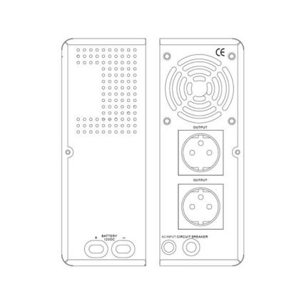 Alimentation murale de secours 500W/800VA onde sinusoïdale pure