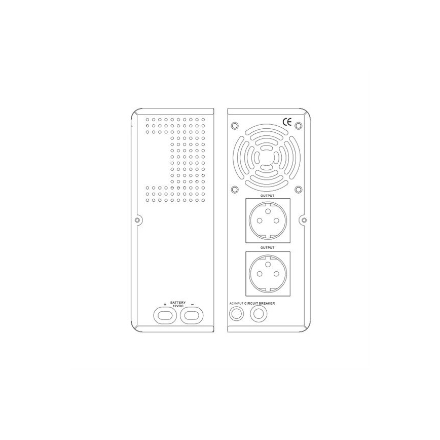 Alimentation murale de secours 500W/800VA onde sinusoïdale pure