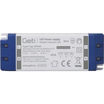 Alimentatore a commutazione per strisce LED 40W/12V IP20