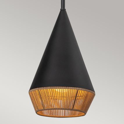 Alora Mood - Lampada a sospensione su asta DAPHNE 1xE27/60W/230V Ø 18,1 cm nero/marrone