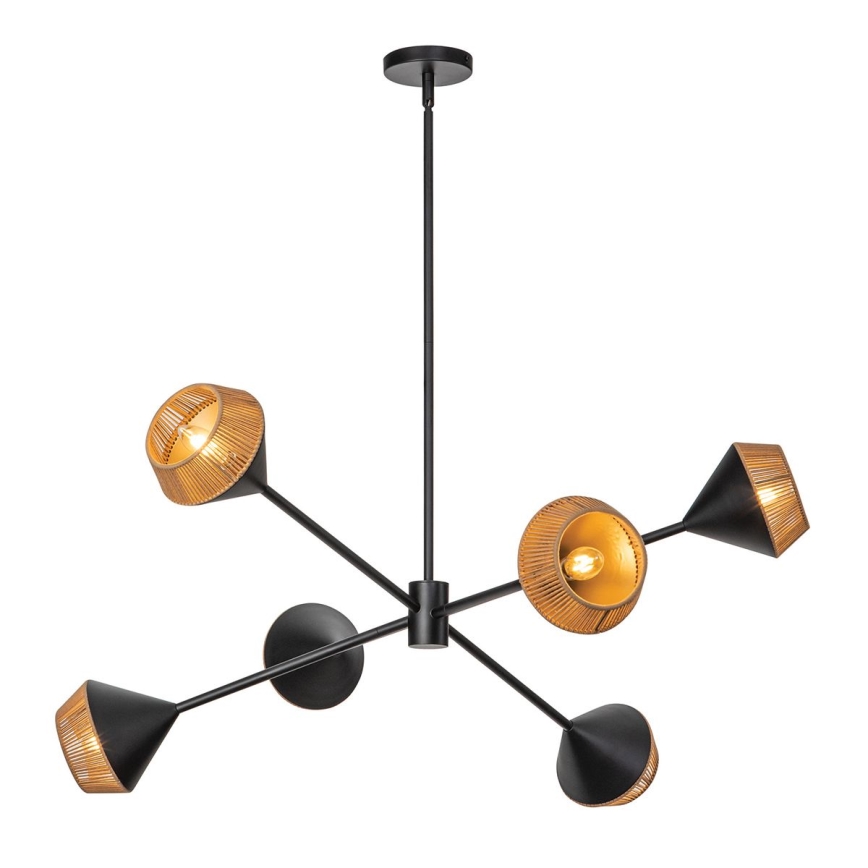 Alora Mood - Lampadario a stelo DAPHNE 6xE14/40W/230V nero/marrone