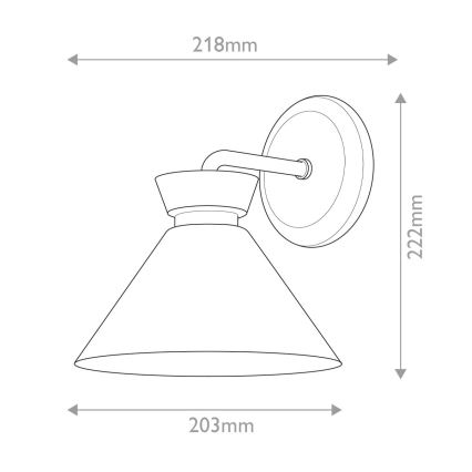 Alora Mood - Wandleuchte HALSTON 1xE14/40W/230V schwarz