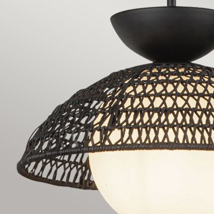 Alora Mood - Lampadario su asta PERTH 1xE27/60W/230V Ø 37,5 cm nero