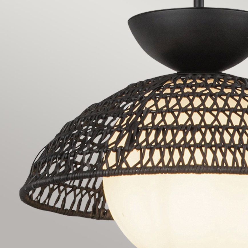 Alora Mood - Lampadario su asta PERTH 1xE27/60W/230V Ø 37,5 cm nero