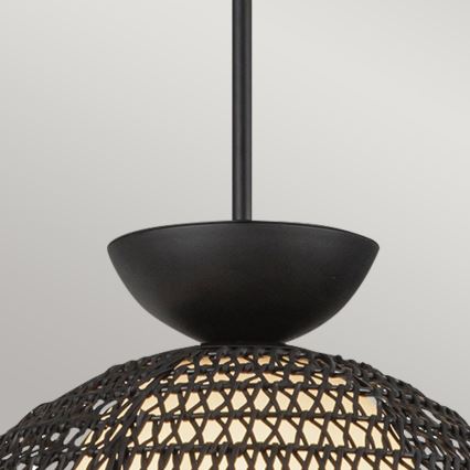 Alora Mood - Pendelleuchte mit Stange PERTH 1xE27/60W/230V Ø 37,5 cm, schwarz