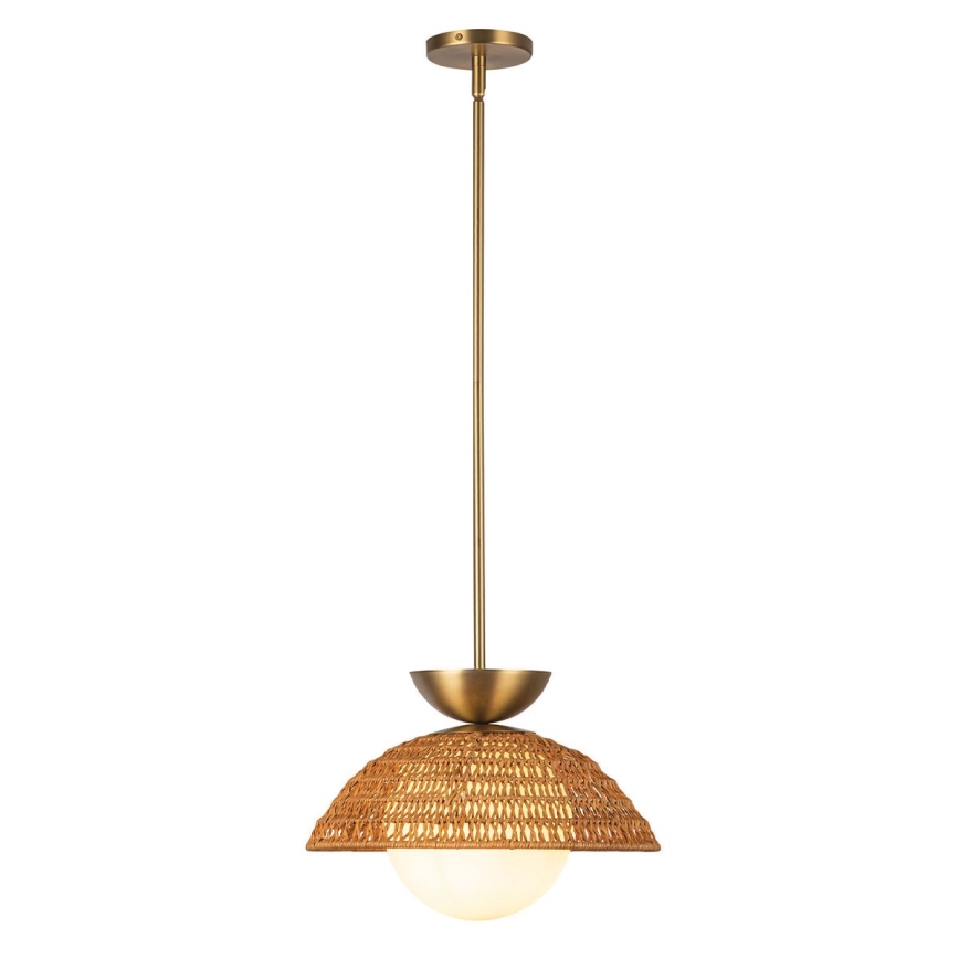 Alora Mood - Pendelleuchte mit Stange PERTH 1xE27/60W/230V Ø 37,5 cm goldfarben