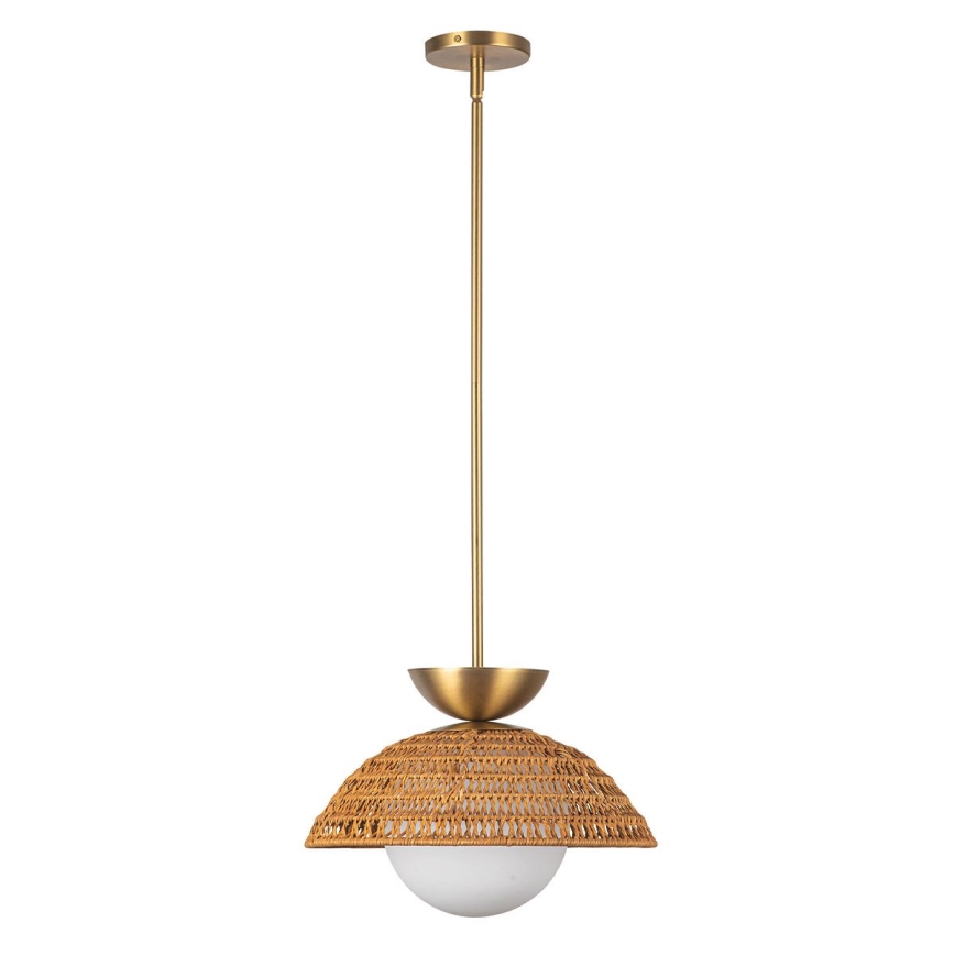 Alora Mood - Pendelleuchte mit Stange PERTH 1xE27/60W/230V Ø 37,5 cm goldfarben