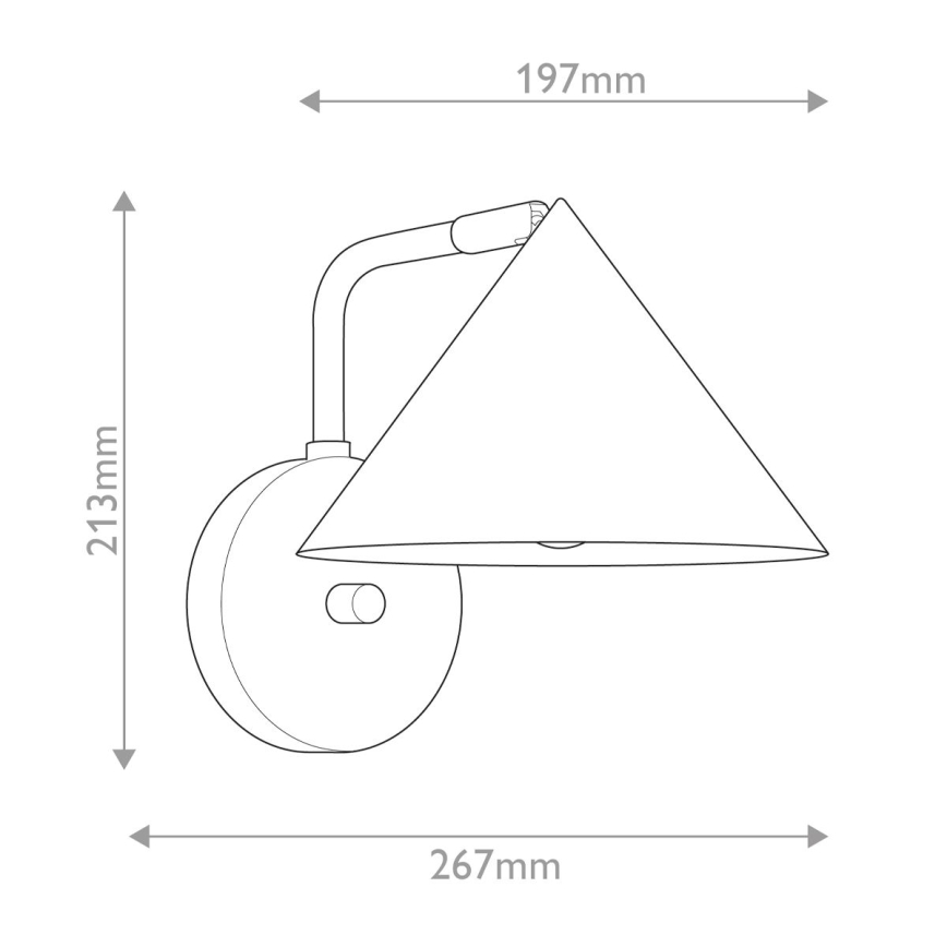 Alora Mood - Applique da parete REMYCK 1xE27/60W/230V nera