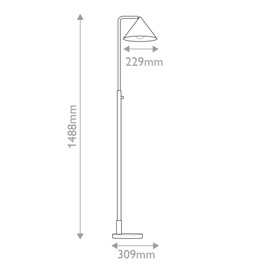 Alora Mood - Lampada da terra REMYCK 1xE27/60W/230V dorata