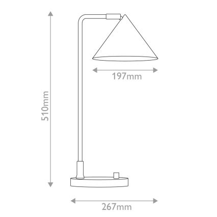 Alora Mood - Lampada da tavolo REMYCK 1xE27/60W/230V dorata