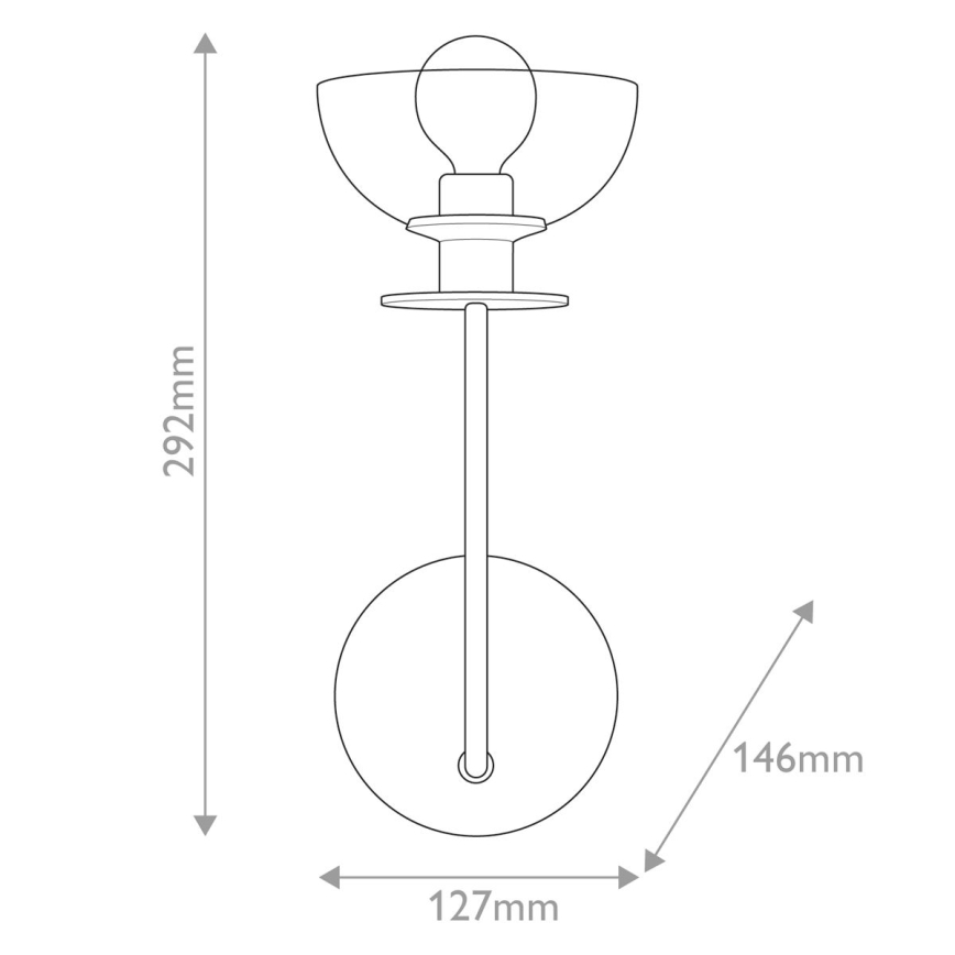Alora Mood - Wandleuchte SYLVIA 1xE14/40W/230V schwarz