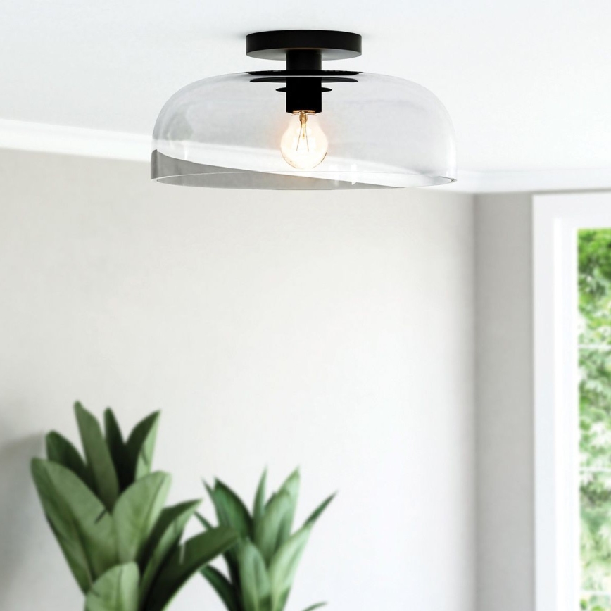 Alora Mood ALM-SYLVIA-SF-BK-CL - Plafoniera SYLVIA 1xE27/60W/230V, nera