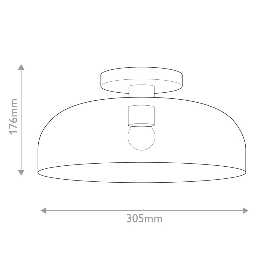 Alora Mood ALM-SYLVIA-SF-BK-CL - Plafoniera SYLVIA 1xE27/60W/230V, nera