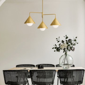 Alora Mood - Lampadario a stelo REMYCK 3xE27/60W/230V dorato