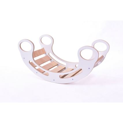Altalena multifunzionale Montessori bianco/acero