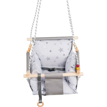 Altalena tessile per bambini SELALE bianco/grigio