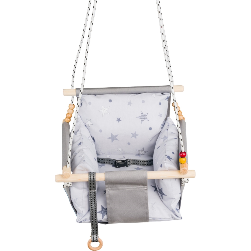 Altalena tessile per bambini SELALE bianco/grigio