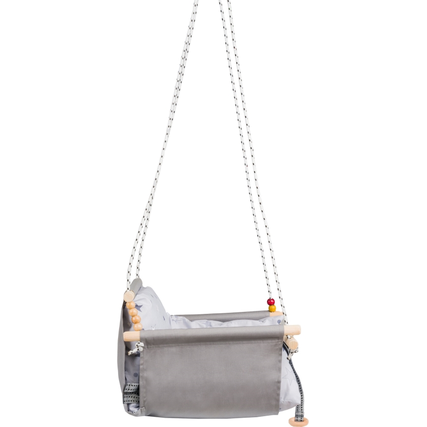 Altalena tessile per bambini SELALE bianco/grigio