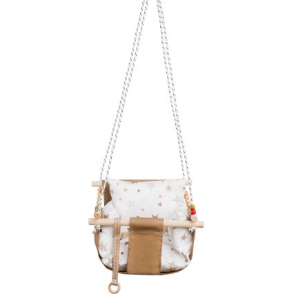 Altalena tessile per bambini SELALE bianco/marrone
