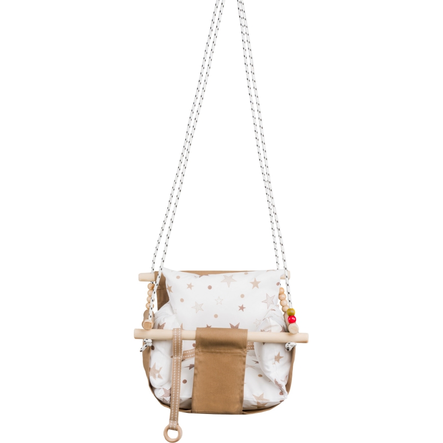 Altalena tessile per bambini SELALE bianco/marrone