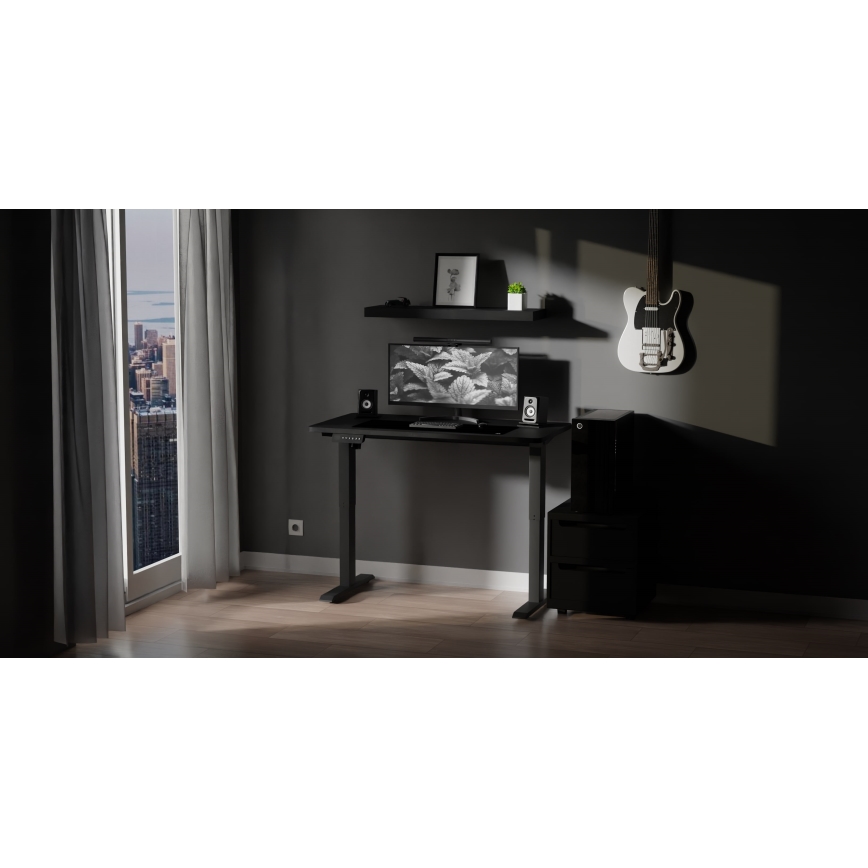Altezza regolabile scrivania LEVANO 120x60 cm nero