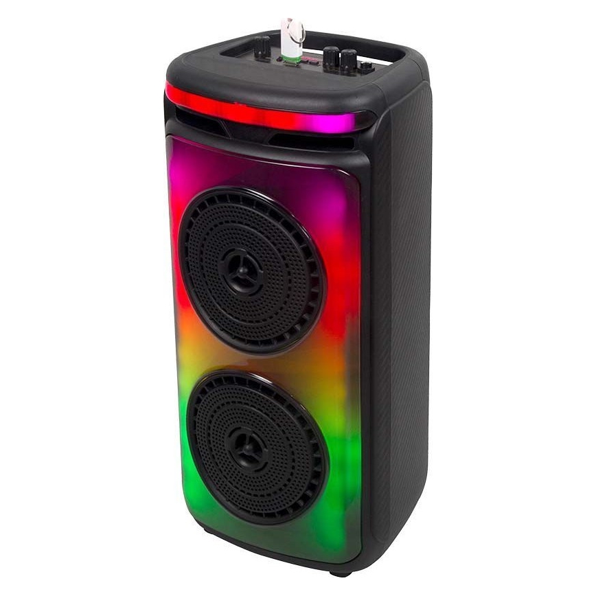 Altoparlante LED RGB ricaricabile con microfono 400W/2400 mAh + telecomando